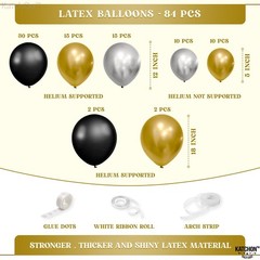 KatchOn, Gold & Black Graduation Balloon Arch Kit 2026 – Pack of 85 | Graduat…
