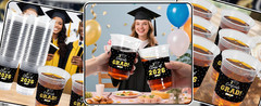 50Pcs Graduation Decorations 2026 Disposable Graduation Cups Congrats Grad Class