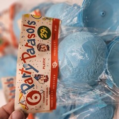 NEW BRIDAL Baby SHOWER Plastic blue Parasol Party Favor Nut Candy Cup decoration