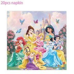 Disney Princess Birthday Party Tableware Decorations Plates Balloons Tableware