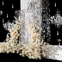 Silver Shimmer Wall Backdrop, 20 Packs Silver Sequin Curtain Circle Dots Garland