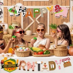 Hxezoc Farm Happy Birthday Banner