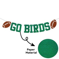 Go Birds Banner – Fly Eagles Banner, Football Game Day Green