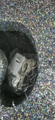 Large 30 Number Sign, Silver Glitter, Fairy Lights, New