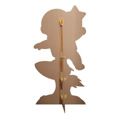 Astronaut with Rocket Cartoon Cardboard Cutout Over Moon Standee 173cm x 94cm