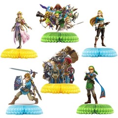 Game Party Decorations, 6Pcs Link Theme Table Centerpieces, Photo Booth Props…