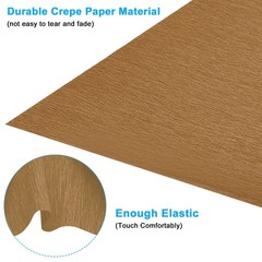 8.2ft Crepe Paper Roll, 1 Roll 20″ Width Paper Streamer Sheet, Brown