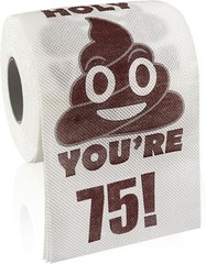 75th Birthday Decorations, Funny Toilet Paper Roll, 3-ply Bathroom Decor