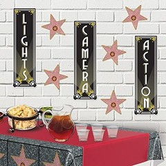 Beistle 10 Pack 5 Inch Multicolor Star Cutouts for Awards Night Party Decor