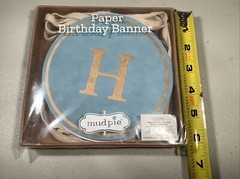 Mud Pie E1 Decor 96» Blue Paper Birthday Banner 12600156B NRFB- Pin-up Sign!🎈