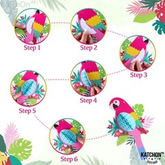 , Large Tropical Bird Decorations – 12×5.3 Inch | Jungle Theme Decorations, L…