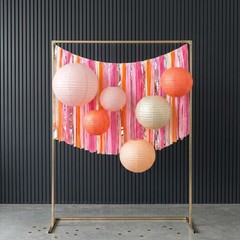 Sunset Sorbet Streamer Fringe Backdrop 5 FT Photo Booth Background Party