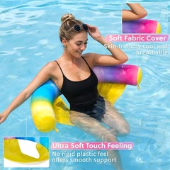 FindUWill Inflatable Pool Floats Chairs Adults, 2 Pack Fabric Floating Noodle…