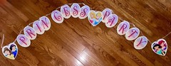 DISNEY PRINCESS Party LETTER BANNER Tiana Rapunzel Ariel