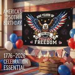 250th Anniversary Backdrop 4th July Independence Day Patriotic USA Photo Booth B