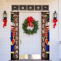 Nutcracker Door Banner 71×12″ Merry Christmas Front Porch Hanging Sign Holiday