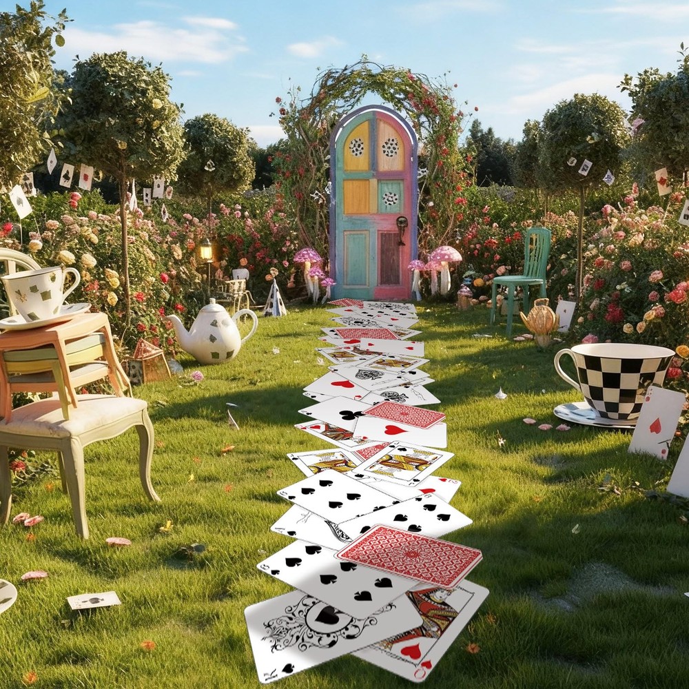 Preboun 2 Pcs Wonderland Party Decoration Aisle 118 x 16 inches, Multi Color