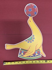 Vtg Beistle Circus Animal Cutouts LION MONKEY ELEPHANT SEAL 16” 1990 Party Set