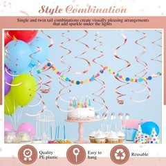 36 Pcs Hanging Swirl Party Decorations Plastic Streamer Swirls Birthday Set