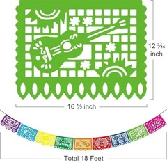 Asoulin 5PCS Mexican Party Banners, Cinco De Mayo A1.multicolour-5pcs
