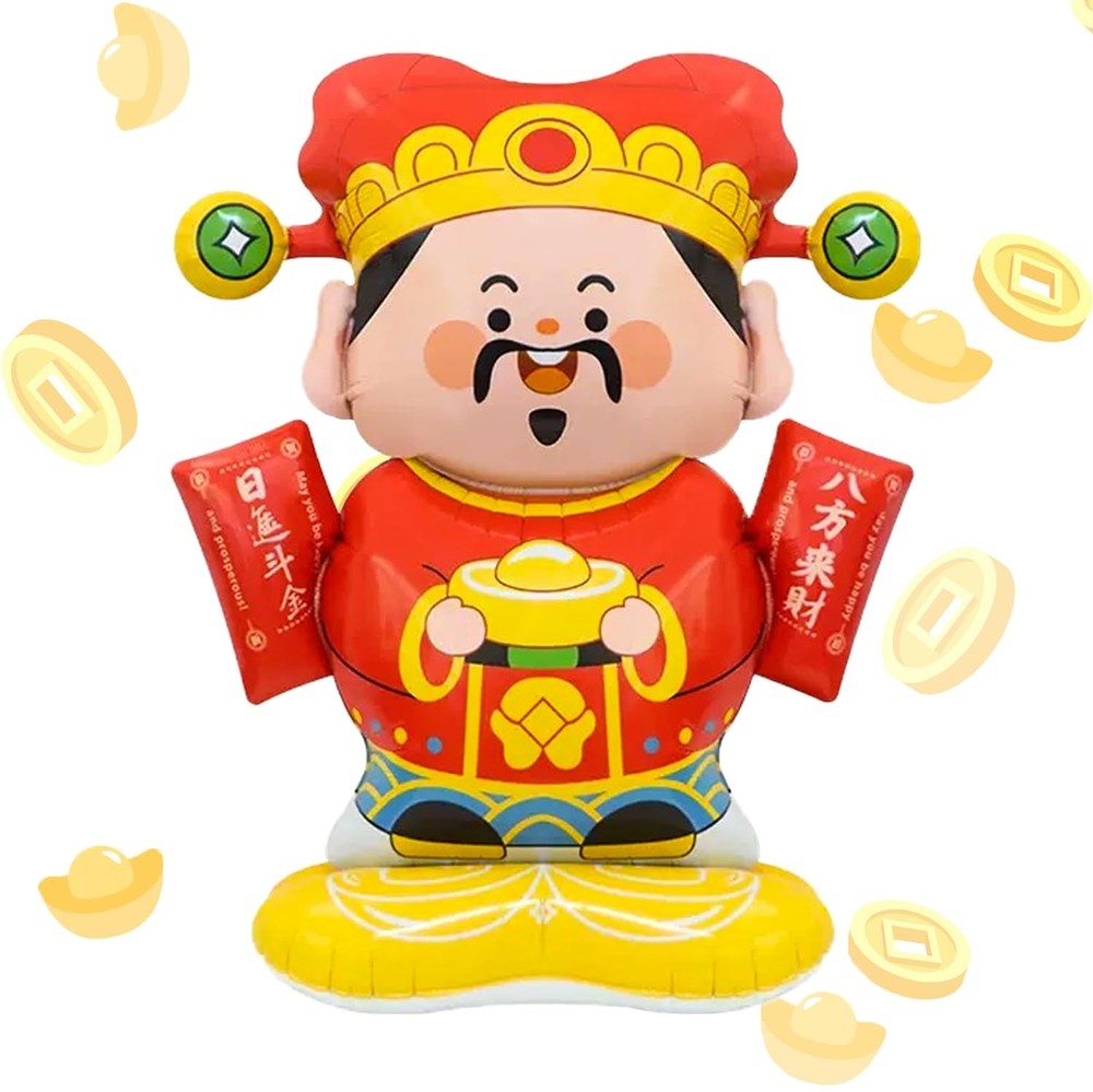 Giant Standing God of Wealth Balloon for Chinses Lunar Year Decoration, Happy…