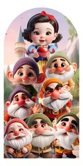 Snow White and the Seven Dwarfs Arch Backdrop Cover Birthday Party Decorations