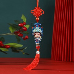 Chinese Peking Opera Character Knot Hanging Pendant Gift Specialty Ethnic Crafts