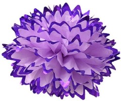 Celebration Colorful Foil Trimmed Tissue Pom Pom Hangers 17″ 1/Pk, Select Color