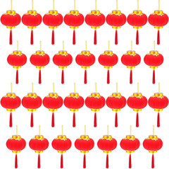 30 Pack Red Chinese Mini Lanterns Decorative Lucky Hanging Lanterns Decoration