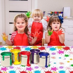 Paint Party Decorations 3Pcs Art Party Tablecloth Plastic Watercolor Painting