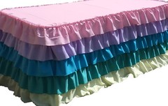 Skirt 10, 14, 17, or 21 Linear Feet With 5 Layered Assorted Colors