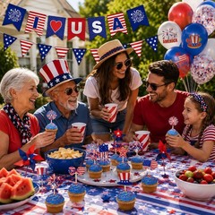 4th of July Banner Decorations Set – Patriotic Party Supplies with I Love…