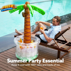 60 Inflatable Palm Tree Cooler Beach Theme Decor Pool Party Decorations Luau