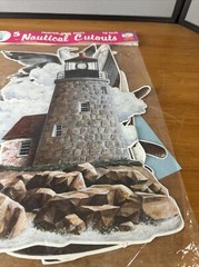 Vintage 1986 Beistle 16″ Nautical 2-sided Diecut Cutouts 5 Pack Decorations RARE