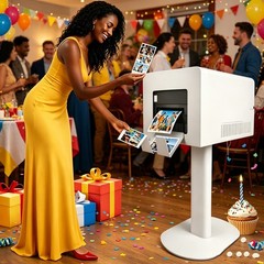 Portable iPad Photo Booth Machine Stand 2‑in‑1 for iPad & DSLR Camera for Party