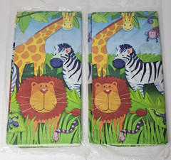 Amscan Jungle Animal Jumbo Letter Banner Add Age Tablecloth Centerpiece Lion Lot