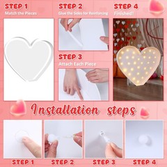 4FT Marquee Large Light up Decoration, Balloon Frame with Bulb Light String Foam