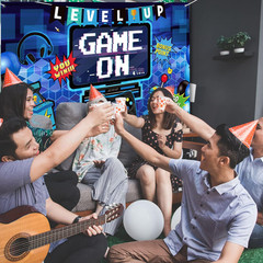 Video Game Party Decoration Video Gaming Photo Backdrop Background Birthday Phot