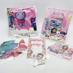 Gabby’s Dollhouse Party Decorations Birthday Supplies Kit Banner Tablecloth Cups