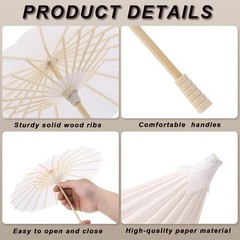 Paper Umbrella Set 8 12 16 Yellow for Photography and Decoration