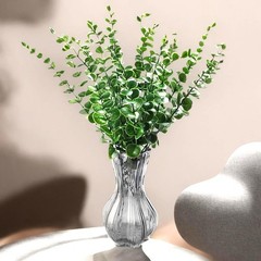 TIHOOD 25pcs Eucalyptus Stems Faux Greenery Artificial 15 inches, Green