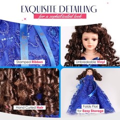 18” Quinceañera Last Doll with Umbrella Dress Stand – Última Muñeca Mis Quinc…