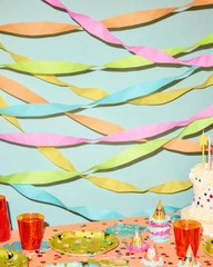 , Summer Party Streamers – 5 Crepe Rolls | Pink, Blue, Green, Orange, Pool De…