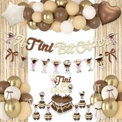 A Tini Bit Older Decorations, Gold Brown Glitter Tiny Bit Older Banner Balloo…