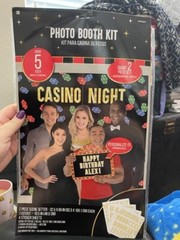 CASINO NIGHT SCENE SETTER w/ PHOTO PROPS (7pc) ~ Birthday Party Supplies Poster