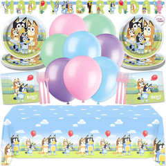Bluey Birthday Decorations Girl Party Supplies for 16 – Bluey Party Decorations