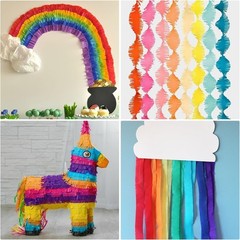 12 Rolls Crepe Paper Streamers, 12 Colors Streamers Party Supplies for Birthd…