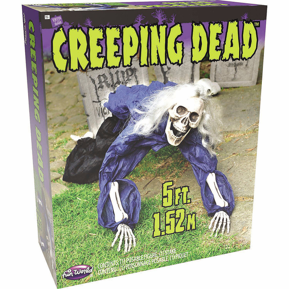 5 Ft. Posable Crawling Skeleton Halloween Outdoor Decoration – Fun World