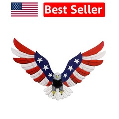 Handmade Metal American Eagle Wall Art – 4th of July Patriotic Decor 23.6″ x 14″