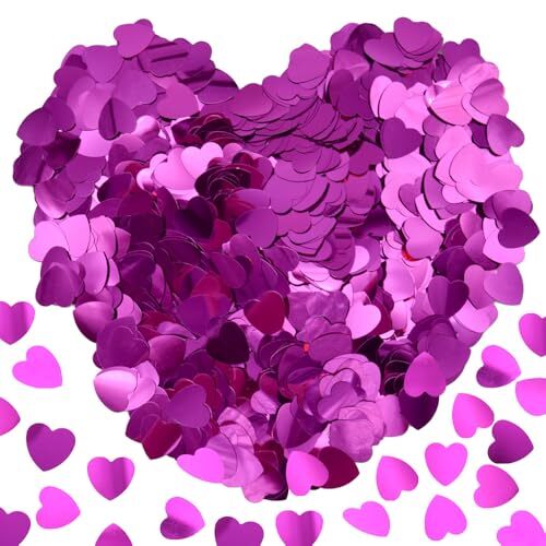 60g Love Heart Table Confetti 15mm Party Glitter Sequins Plastic Confetti Spr…